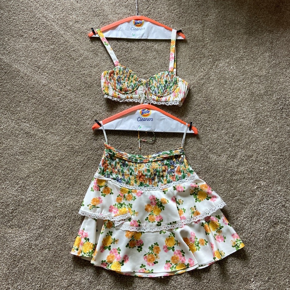 For love and lemons Rosalyn crop top and Rosalyn skirt! Size S in both!